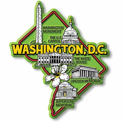 Washington D.C. Colorful State Magnet By Classic Magnets 3.4  X 4  • $7.99