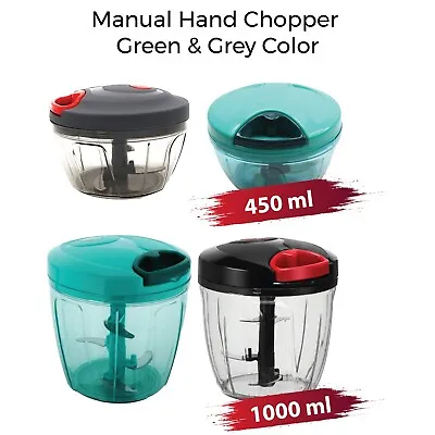 Pull Cord Pulling Food Chopper Manual Vegetable Slicer Hand Blender Kitchen Tool • £6.99