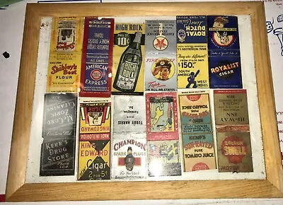 Vintage Framed Matchbooks • $14.99