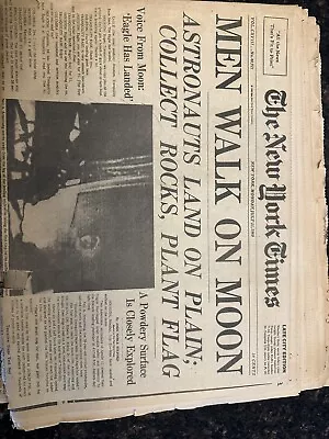 The New York Times Monday July 21 1969 Late City Edition Men Walk On Moon • $20