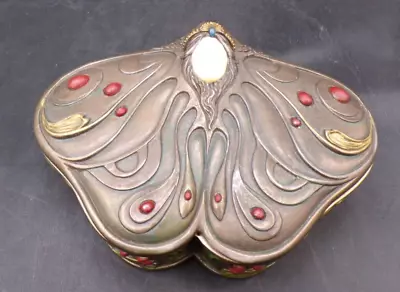 Veronese Design Art Nouveau Butterfly Trinket Box 3D Face Museum Quality Vintage • $45.95