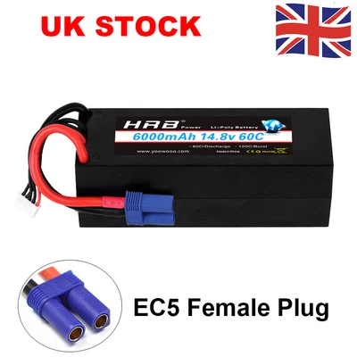 £59.68 • Buy HRB 3S 6000mAh 14.8V 60C EC5 Hard Case LiPo Battery For RC Truck Car Buggy Losi