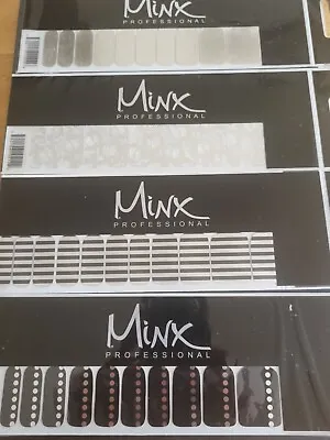 Minx Nails-Foil Wraps Various Designs New Nail Art Chrome Mirrored Silver Bundle • £32