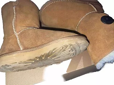 Ugg Classic II 1017703k Unisex Kids Tan Pull On Ankle Winter Boots Size 3 • $60