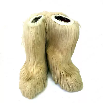 Vendramini Italy VTG 60s Tall Shag Goat Fur Yeti  Après Ski Shoes Boots 37 /38 • $679.38