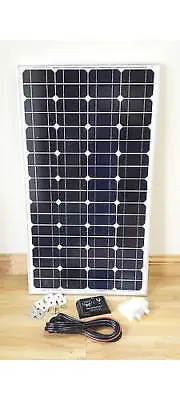 80w Watt 12v Solar Panel Pv Kit Complete Caravan Motorhome Boat New • £139.99
