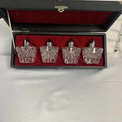 I W Rice & Co Inc Set Of 4 Small Salt & Pepper Shakers In Original Storage Box • $29.99