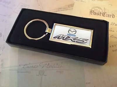 Chrome Keyring In Box Oblong With Printed MAZDA MX5 • $7.41