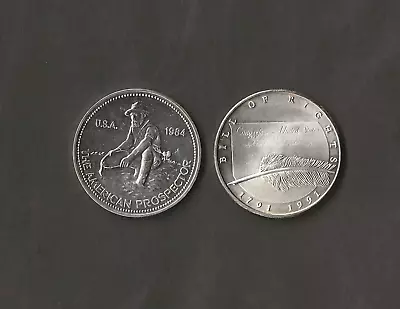 2 1oz .999 Fine Silver Coin Bill Of Right & Engelhard 2oz .999 Fine Silver Coins • $62