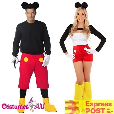 Ladies Mens Minnie Mickey Mouse Fancy Dress Up Costume Halloween Disney Theme • £29.41