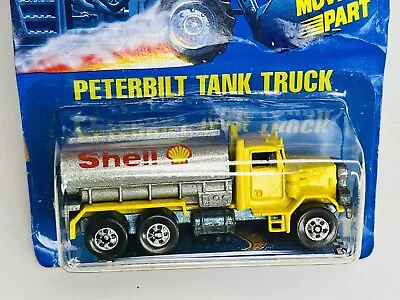 *Damaged Card* Hot Wheels Peterbilt Tank Truck Shell Oil Yellow 1989 #15 KayBee • $8.99