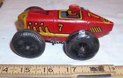 MARX #7 BOAT TAIL RACE CAR TIN WIND UP TOY 1930s • $74.99
