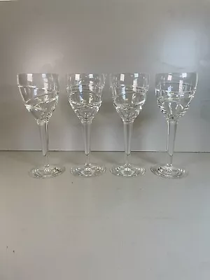 4 Jasper Conran Waterford Irish Crystal Large Wine Glasses - 'Aura' Design 9” • £195