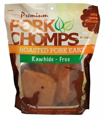 Pork Chomps Roasted Pork Skin Dog Chews Ear Shapes 10 Count • $26.98