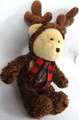 Eddie Bauer Plush Teddy Bear Reindeer Costume Doll Toy Stuffed Animal Christmas • $14.99