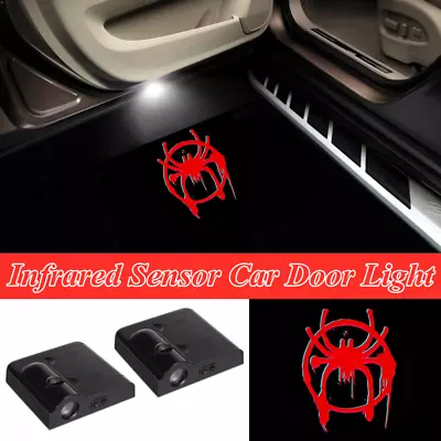 2Pcs Infrared Red Spider-Man Homeless Car Door Led Welcome Laser Shadow Light • $18.99