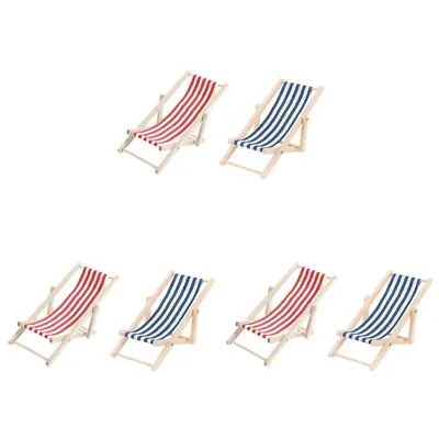 6 Pcs Miniature Beach Chair Beach Chair Folding • $11.23
