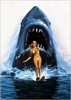 378821 JAWS Classic Movie WALL PRINT POSTER AU • $48.35