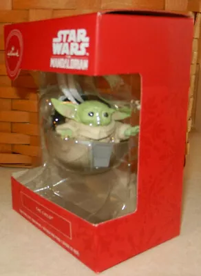 Hallmark Star Wars Mandalorian The Child Ornament Baby Yoda Red Box  • $18.95