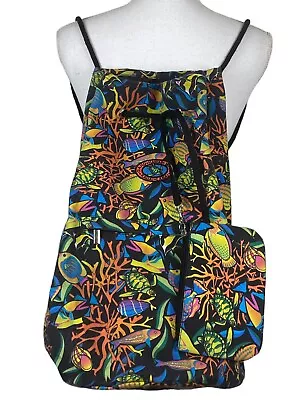 Victor Trading Oahu Kauai Maui Hawaii Travel Back Pack Reef Fish Print • $45