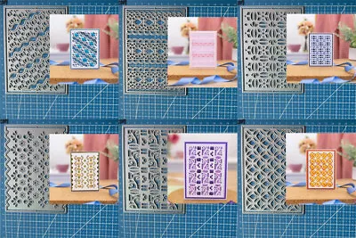 Metal Cutting Dies Frame Lace Scrapbooking Embossing Paper Card Crafts Stencils • £5.09