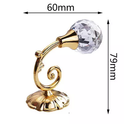 2X Large Metal Crystal Glass Curtain Holdback Wall Tie Back Hanger Holder  • $9.59