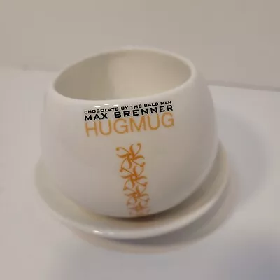 Max Brenner Teardrop Hug Mug Chocolate By The Bald Man Ceramic Cup And Saucer • $10