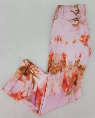 New York & Company Women Size 4 Dress Pants Ice Tie Dyed Upcycled One Of A Kind • $19.01