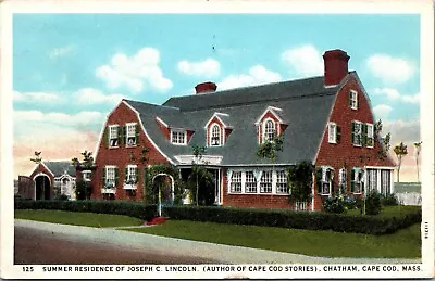 Postcard Residence Of Joseph C. Lincoln Chatham Cape Cod Massachusetts~131881 • $6.50