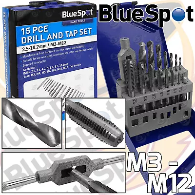 £13.95 • Buy Tap & Drill Set M3 M4 M5 M6 M8 M10 M12 TAPS 2.5-10.2 Drills Thread Cutter Repair