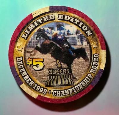 ⚡️❄️ Casino Chip OMG 😳 $5 Four Queens Championship Rodeo Las Vegas ⚡️❄️⚡️❄️ • $1