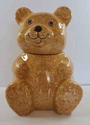 Avon Honey Teddy Bear Cookie Jar  ~  10.25  Tall Ceramic Cookie Jar  ~  Brown • $7