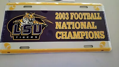 LSU 2003 Football Champion License Plate NEW! • $5.50