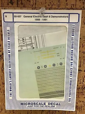 Microscale Decal N Scale 60-607: General Electric Dash 8 Demonstrators 1988-1991 • $10