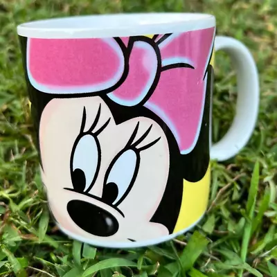 Vintage Disney Minnie Mouse Mug Ceramic Cup Mickey Unlimited By Applause Yellow • $14.25