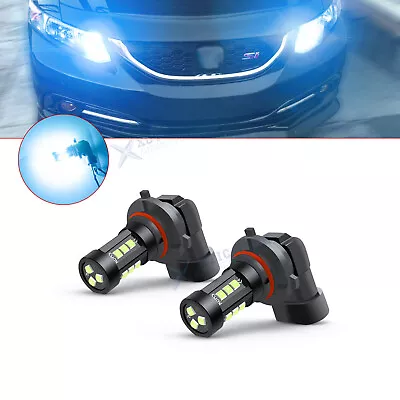 10000K For Honda Civic Ice Blue DRL Daytime Running LED 9005 HB3 Light Bulbs 2X • $12.94