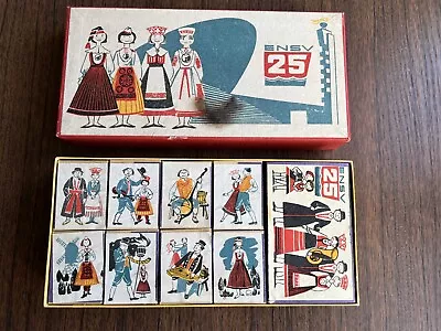 Russian 25 Years Soviet Estonia National Costumes Souvenir Match Boxes 1965 • $79