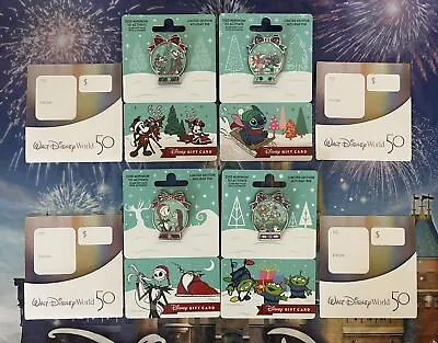 $16.99 • Buy 2022 Disney Holiday Christmas Gift Cards ($0) With Pin LE Set Or Single YOU PICK