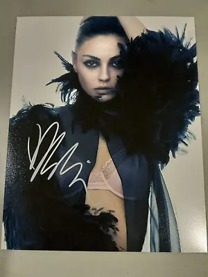 MILA KUNIS Signed 8x10 With COA Gorgeous Autograph Signed Feathers Pink Bra • $40