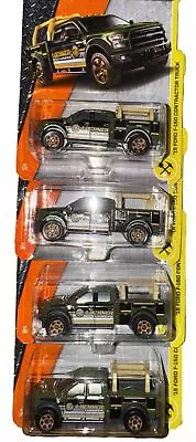 Lot Of 4 Matchbox Ford F150 Quad Cab Construction Pickup New In Package 1:64 • $10.26