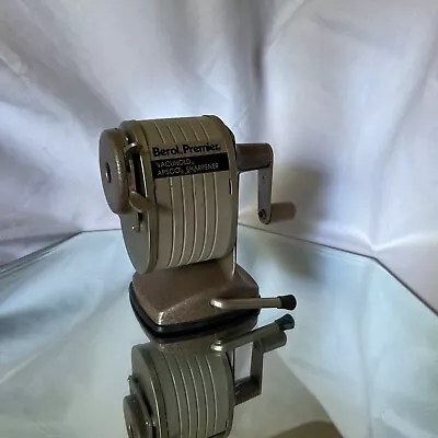 Vintage Vacuum Mount Adjustable Manual Pencil Sharpener - Beril Premier • $14.99