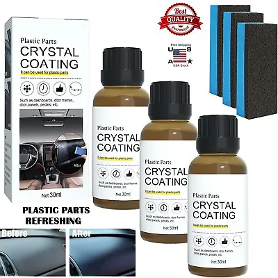 3× Plastic Parts Crystal Coating Car Refresher Agent Maintenance Accessories Set • $9.80
