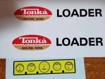Tonka Truck Loader Decal Set With Dash Vinyl Peel And Stick • $7