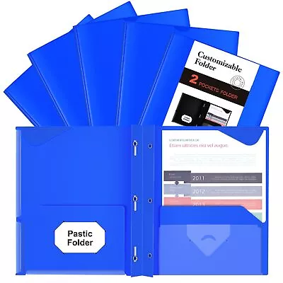 3 Prongs Folders With Pocket With Extra Pocket 6 Pack Heavyweight Folder With... • $27.71