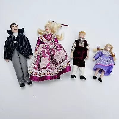 Miniature Victorian Dollhouse Doll Family Vinyl Mother Father Son Daughter • $29.99