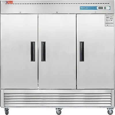 82'W Stainless Steel Commercial Reach In Refrigerator Cooler 3 -Door 72 Cu.ft • $3989