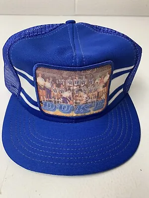 Duke Blue Devils Vinatge 1978 Snapback Hat- Team Photo Patch-ncaa • $49.99