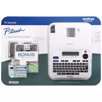 Brother P-Touch PT-2040W Label Maker With Two Bonus Laminated TZe Tapes NEW • $39.99