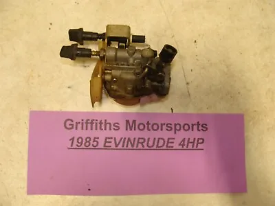 1985 EVINRUDE OUTBOARD 4HP E4BRHCOB Carb Carburetor W Adj Knobs Adjustment • $118