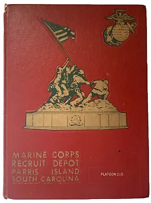 1975 U. S. Marine Corps Basic Training Yearbook Platoon 210 Parris Island Sc • $99.99